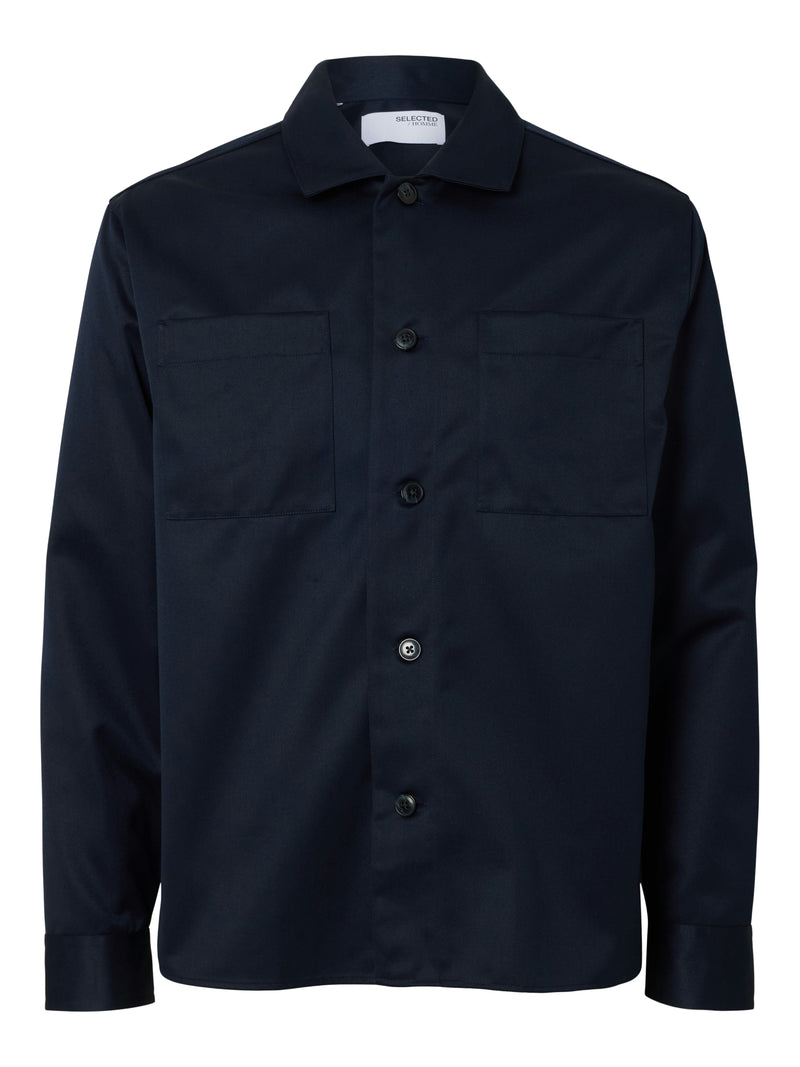 Scott Twill Overshirt - Sky Captain