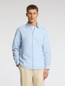 Derek Seersucker Shirt - Cashmere Blue