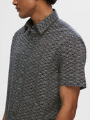Short Sleeve Linen Shirt - Sky Captain/waves