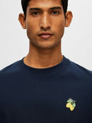 Garland Round Neck T-Shirt - Sky Captain