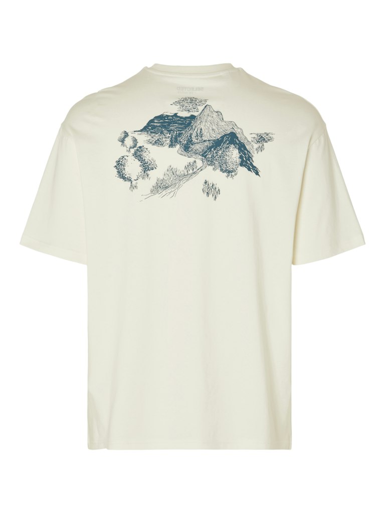 Gib Round Neck T-Shirt - Egret