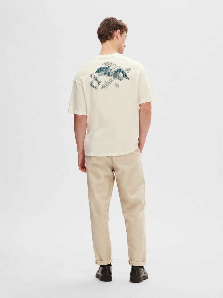 Gib Round Neck T-Shirt - Egret