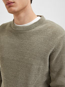 Rodney Round Neck Jumper - Vetiver
