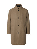 Rainar Wool Blend Coat - Fallen Rock Melange