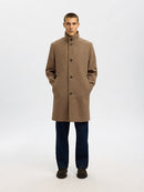 Rainar Wool Blend Coat - Fallen Rock Melange