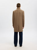 Rainar Wool Blend Coat - Fallen Rock Melange