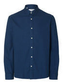 Noah Brushed Twist Shirt - Sky Captain Twisted