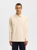 Selected Homme Henry Long Sleeve Polo - Angora