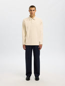 Selected Homme Henry Long Sleeve Polo - Angora