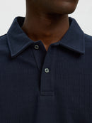 Selected Homme Henry Long Sleeve Polo - Sky Captain