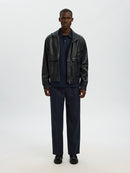 Selected Homme Henry Long Sleeve Polo - Sky Captain