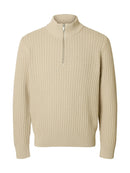 Structured 1/2 Zip Jumper - Oatmeal