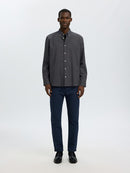 Cole Jay Melange Shirt - Dark Grey Melange
