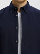 Cole Jay Melange Shirt - Sky Captain Melange