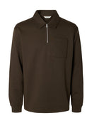 Scott 1/2 Zip Sweatshirt - Turkish Coffee
