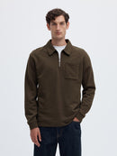 Scott 1/2 Zip Sweatshirt - Turkish Coffee