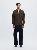 Scott 1/2 Zip Sweatshirt - Turkish Coffee