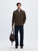 Scott 1/2 Zip Sweatshirt - Turkish Coffee