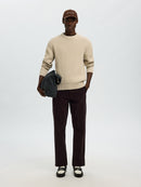 Tom Round Neck Jumper - Oatmeal