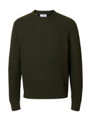 Tom Round Neck Jumper - Forest Night