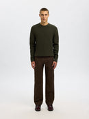 Tom Round Neck Jumper - Forest Night