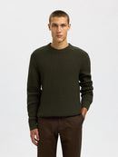 Tom Round Neck Jumper - Forest Night