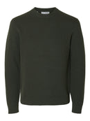 Dane Round Neck Jumper - Deep Forest