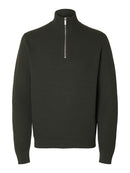 Dane 1/4 Zip Jumper - Deep Forest