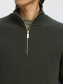 Dane 1/4 Zip Jumper - Deep Forest