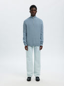 Dane 1/4 Zip Jumper - Dusty Blue