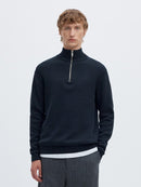 Dane 1/4 Zip Jumper - Sky Captain