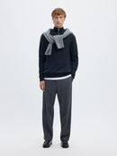 Dane 1/4 Zip Jumper - Sky Captain