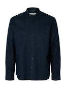 Clay Linen Blend Shirt - Sky Captain