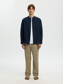 Clay Linen Blend Shirt - Sky Captain