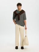 Dane Structure Polo Shirt - Balsam Green Stripes