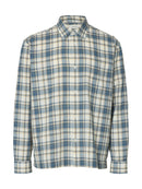 Landon Check Shirt - Egret Blue Mirage/check