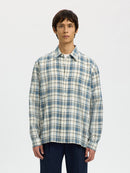 Landon Check Shirt - Egret Blue Mirage/check