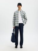 Landon Check Shirt - Egret Blue Mirage/check