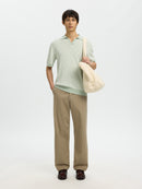 Milas Relaxed Polo Shirt - Aqua Gray Egret
