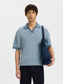 Milas Relaxed Polo Shirt - Blue Mirage Skyway