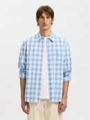 Bob Check Shirt - Cashmere Blue White