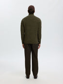 Dane 1/4 Zip Jumper - Forest Night Kalamata Twist