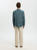 Clay Linen Blend Shirt - Balsam Green