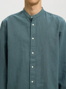 Clay Linen Blend Shirt - Balsam Green