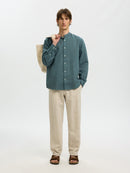 Clay Linen Blend Shirt - Balsam Green