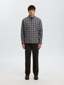 Cole Jay Melange Shirt - Sky Captain Brown