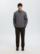 Cole Jay Melange Shirt - Sky Captain Brown