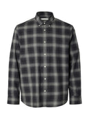 Cole Jay Melange Shirt - Dark Grey Melange Grey