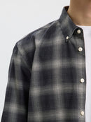Cole Jay Melange Shirt - Dark Grey Melange Grey