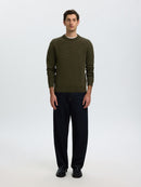 Dane Round Neck Jumper - Forest Night Kalamata Twist